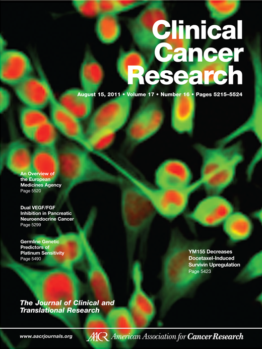 Clinical Cancer Research Cover Image for Volume 17, Issue 16
