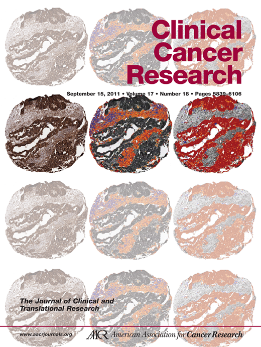 Clinical Cancer Research Cover Image for Volume 17, Issue 18