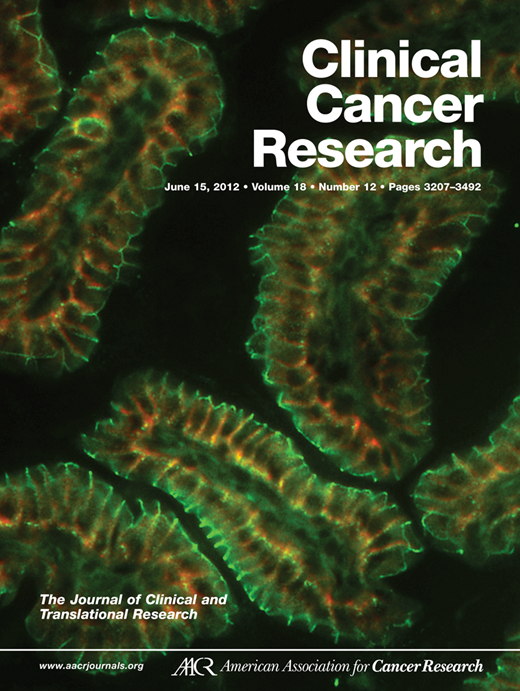 Clinical Cancer Research Cover Image for Volume 18, Issue 12