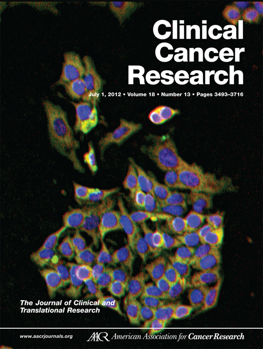 Clinical Cancer Research Cover Image for Volume 18, Issue 13