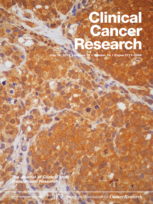 Clinical Cancer Research Cover Image for Volume 18, Issue 14