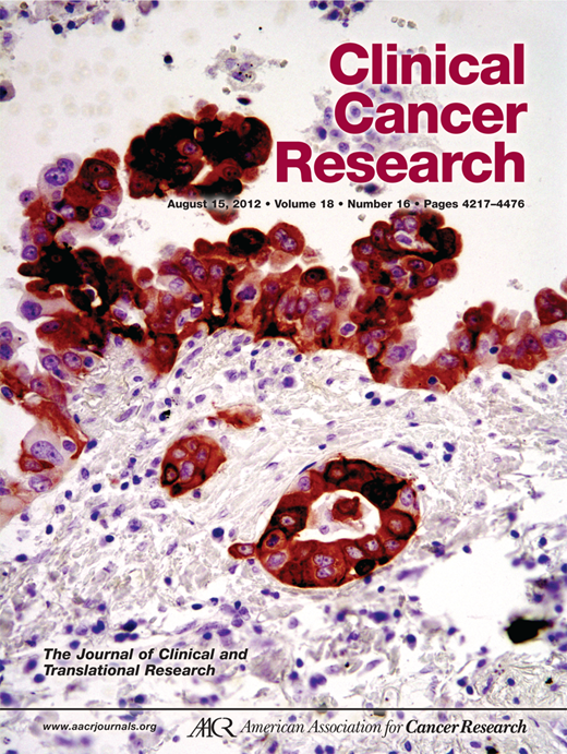 Clinical Cancer Research Cover Image for Volume 18, Issue 16