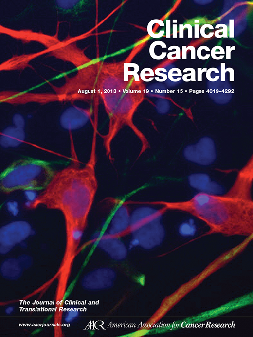 Clinical Cancer Research Cover Image for Volume 19, Issue 15