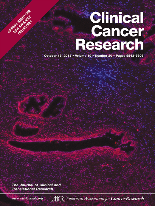 Clinical Cancer Research Cover Image for Volume 19, Issue 20