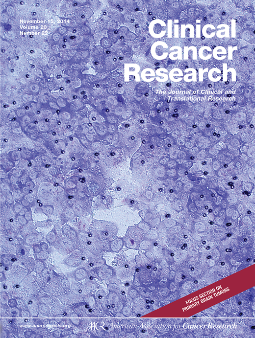 Clinical Cancer Research Cover Image for Volume 20, Issue 22