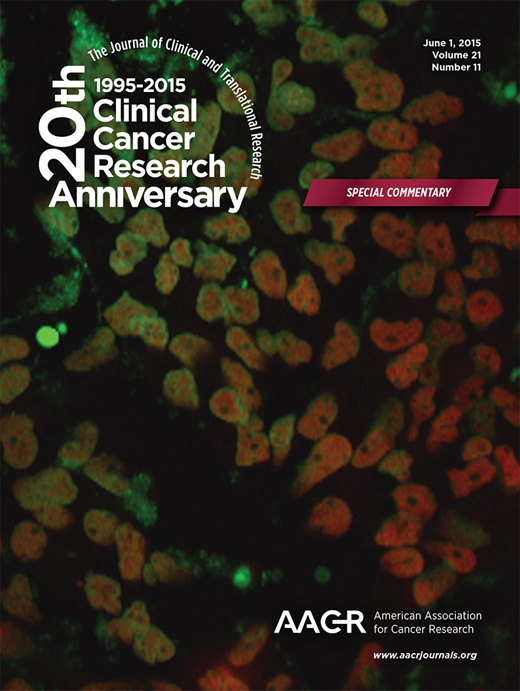 Clinical Cancer Research Cover Image for Volume 21, Issue 11