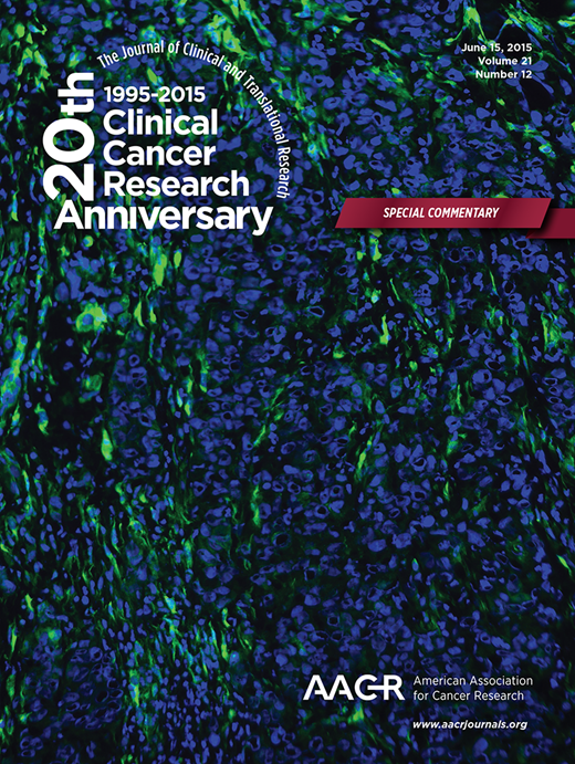 Clinical Cancer Research Cover Image for Volume 21, Issue 12