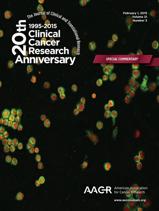 Clinical Cancer Research Cover Image for Volume 21, Issue 3