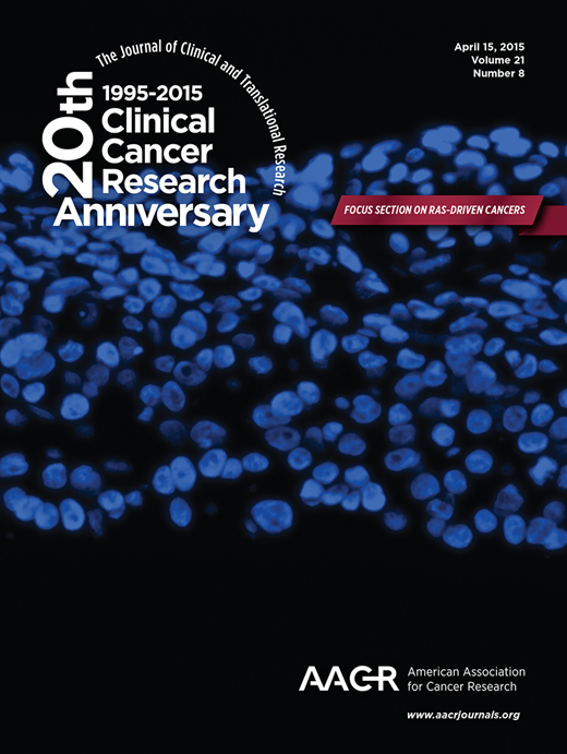 Clinical Cancer Research Cover Image for Volume 21, Issue 8