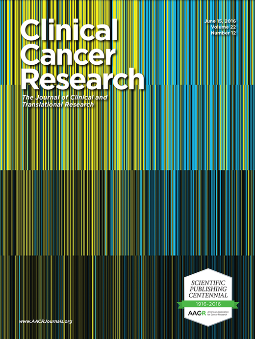 Clinical Cancer Research Cover Image for Volume 22, Issue 12