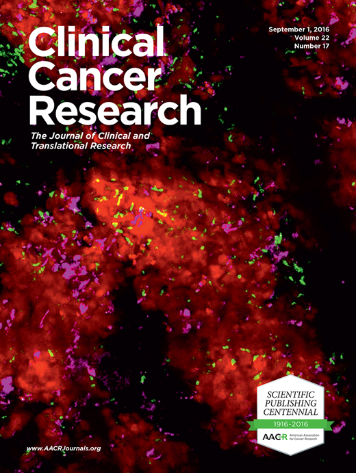 Clinical Cancer Research Cover Image for Volume 22, Issue 17