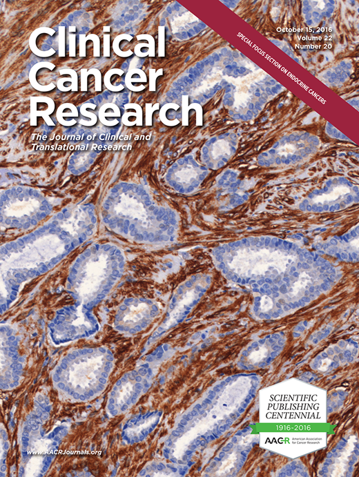 Clinical Cancer Research Cover Image for Volume 22, Issue 20