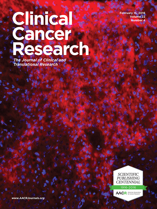 Clinical Cancer Research Cover Image for Volume 22, Issue 4