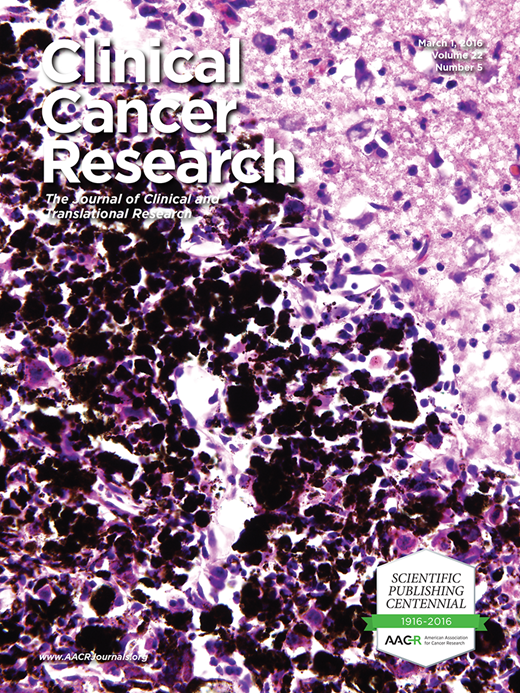Clinical Cancer Research Cover Image for Volume 22, Issue 5