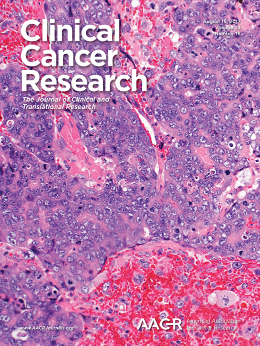Clinical Cancer Research Cover Image for Volume 23, Issue 16