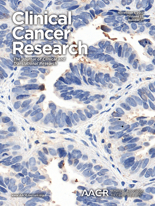 Clinical Cancer Research Cover Image for Volume 23, Issue 21