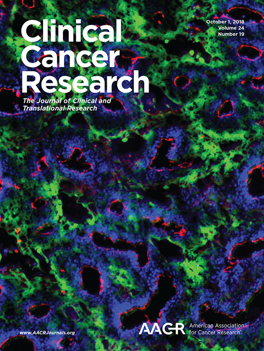 Clinical Cancer Research Cover Image for Volume 24, Issue 19