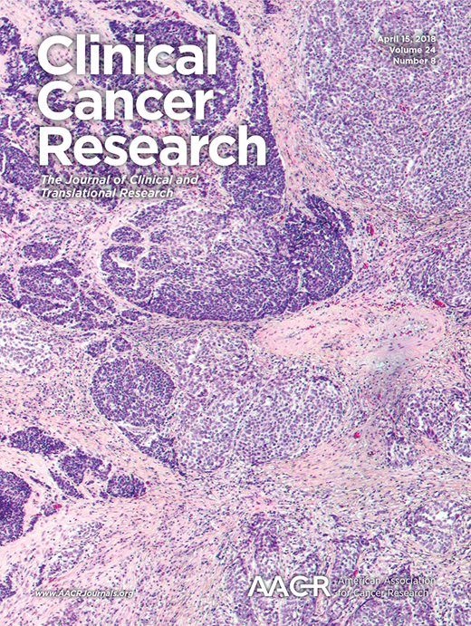Clinical Cancer Research Cover Image for Volume 24, Issue 8