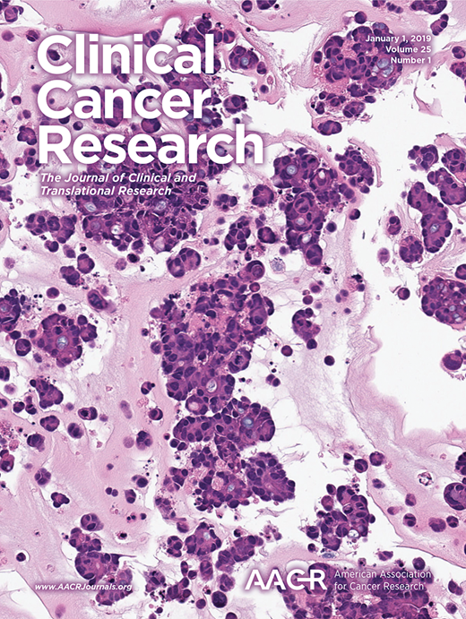 Clinical Cancer Research Cover Image for Volume 25, Issue 1