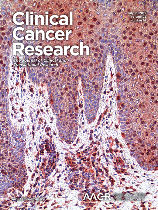 Clinical Cancer Research Cover Image for Volume 25, Issue 14