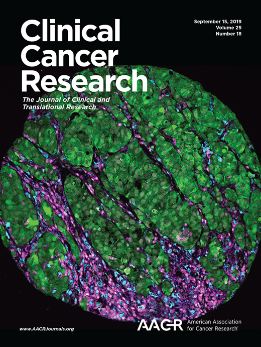 Clinical Cancer Research Cover Image for Volume 25, Issue 18
