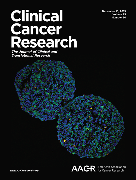Clinical Cancer Research Cover Image for Volume 25, Issue 24
