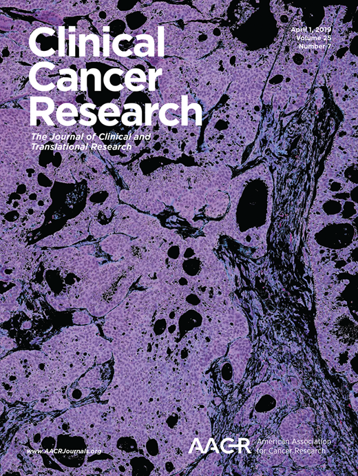 Clinical Cancer Research Cover Image for Volume 25, Issue 7