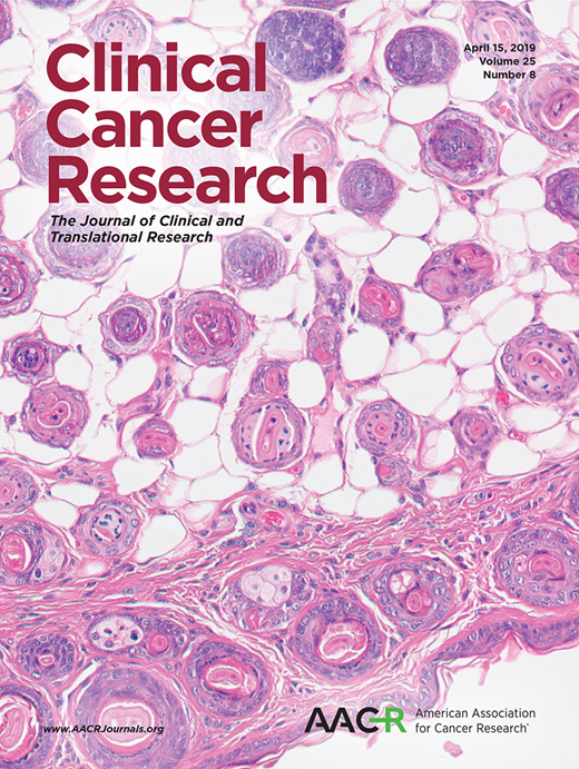 Clinical Cancer Research Cover Image for Volume 25, Issue 8