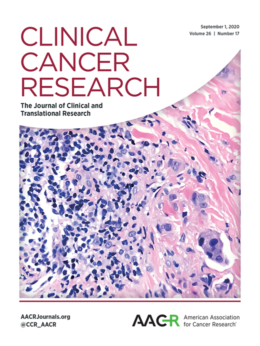 Clinical Cancer Research Cover Image for Volume 26, Issue 17