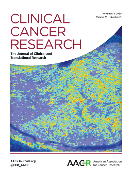 Clinical Cancer Research Cover Image for Volume 26, Issue 21