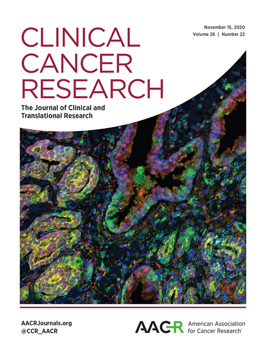 Clinical Cancer Research Cover Image for Volume 26, Issue 22