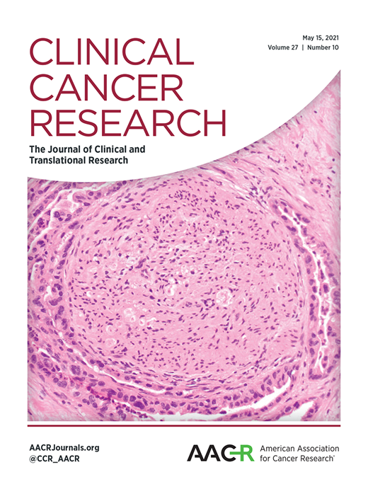 Clinical Cancer Research Cover Image for Volume 27, Issue 10