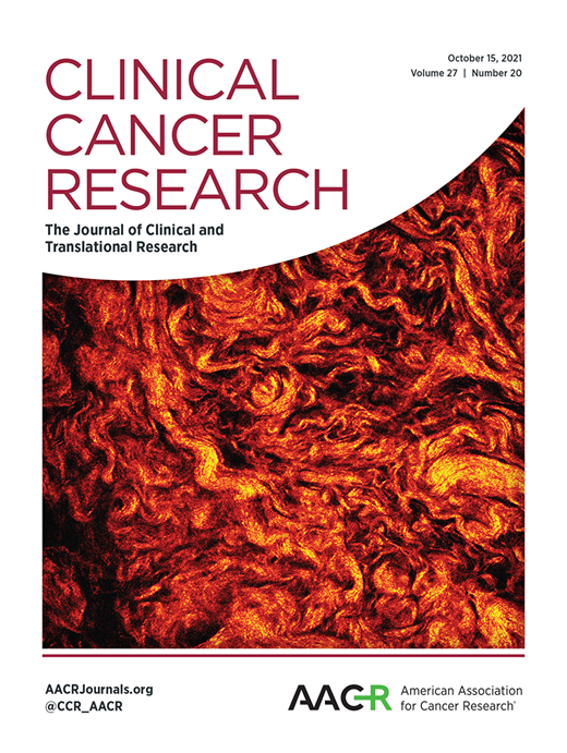 Clinical Cancer Research Cover Image for Volume 27, Issue 20