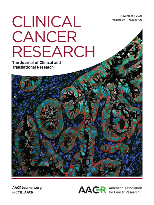 Clinical Cancer Research Cover Image for Volume 27, Issue 21