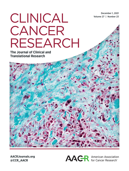 Clinical Cancer Research Cover Image for Volume 27, Issue 23