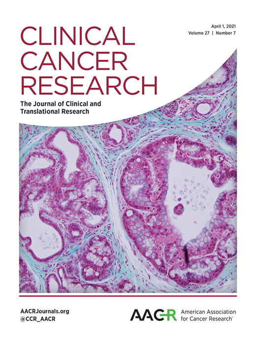 Clinical Cancer Research Cover Image for Volume 27, Issue 7