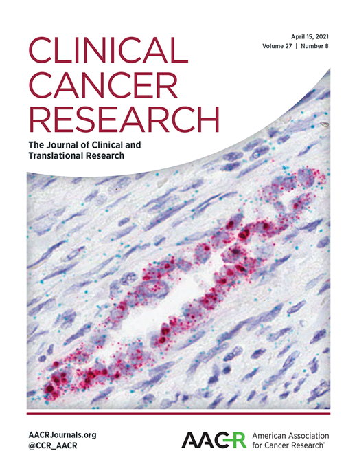 Clinical Cancer Research Cover Image for Volume 27, Issue 8