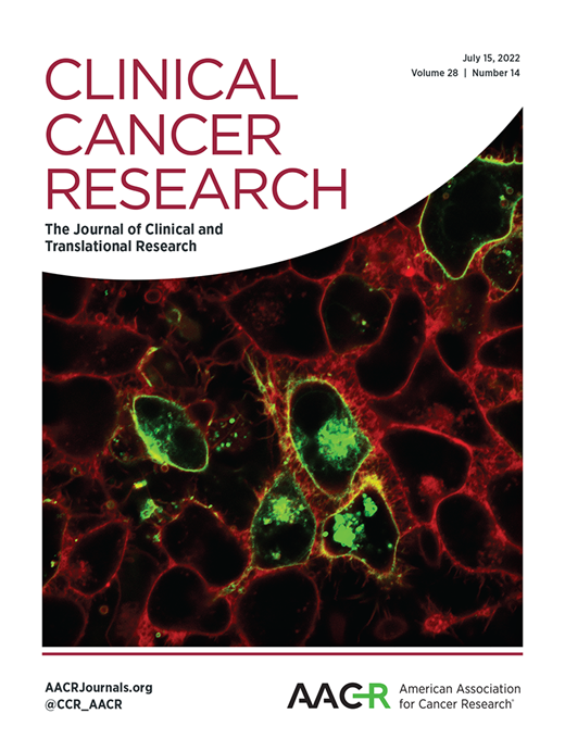 Clinical Cancer Research Cover Image for Volume 28, Issue 14
