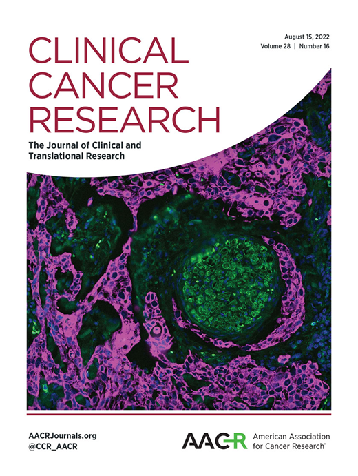 Clinical Cancer Research Cover Image for Volume 28, Issue 16