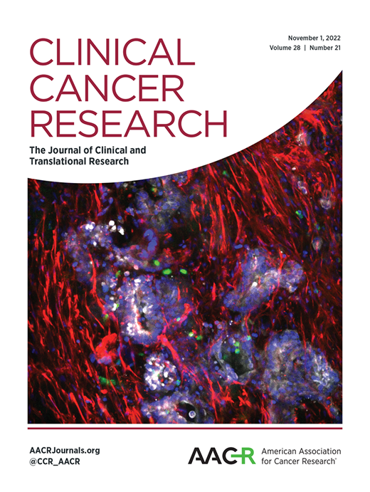 Clinical Cancer Research Cover Image for Volume 28, Issue 21