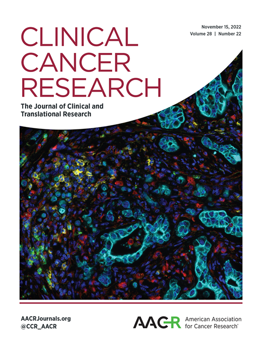 Clinical Cancer Research Cover Image for Volume 28, Issue 22