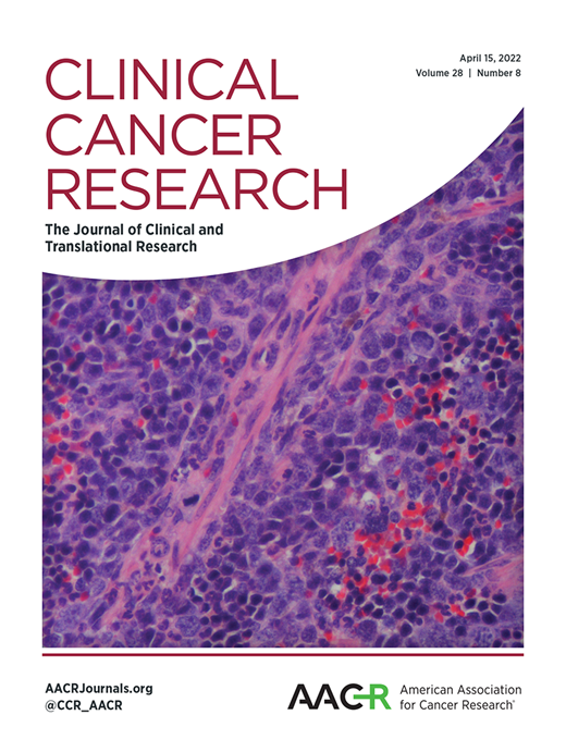 Clinical Cancer Research Cover Image for Volume 28, Issue 8