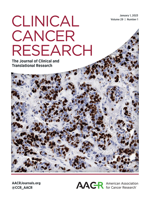 Clinical Cancer Research Cover Image for Volume 29, Issue 1