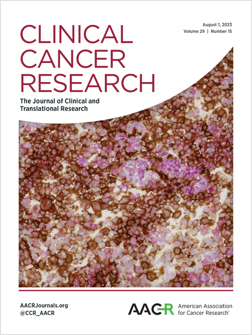 Clinical Cancer Research Cover Image for Volume 29, Issue 15