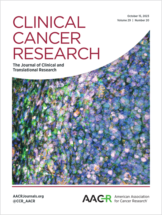 Clinical Cancer Research Cover Image for Volume 29, Issue 20