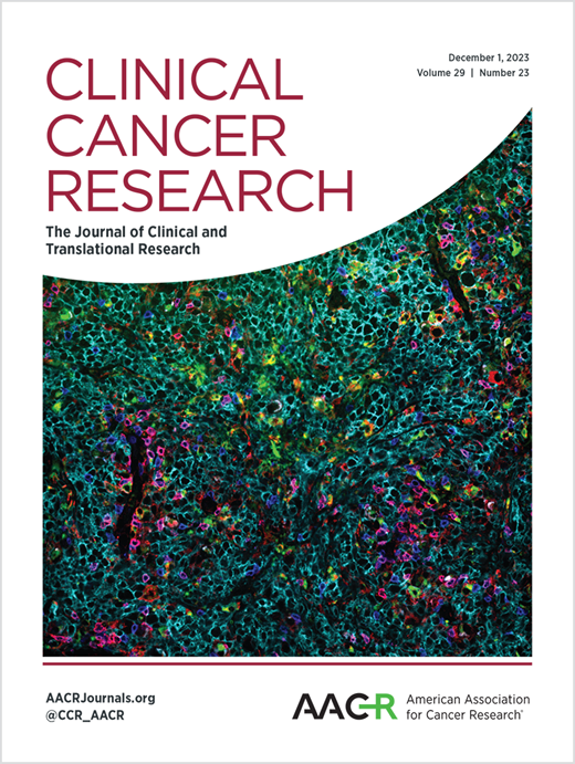 Clinical Cancer Research Cover Image for Volume 29, Issue 23