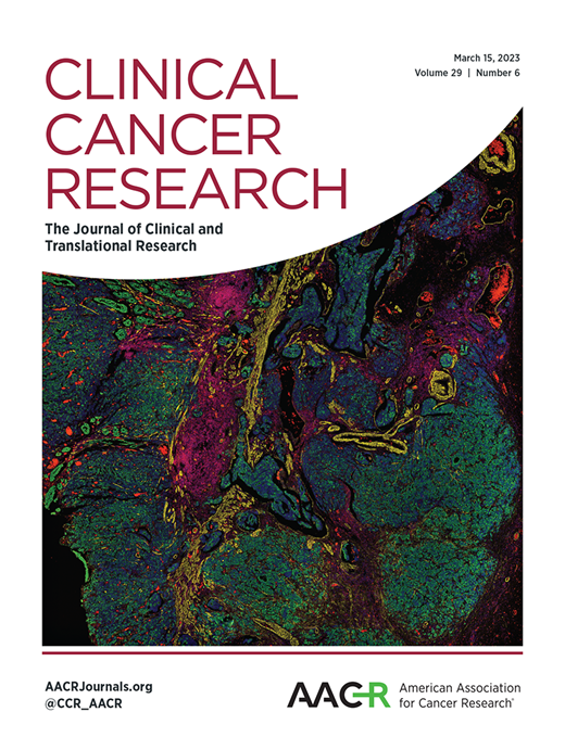Clinical Cancer Research Cover Image for Volume 29, Issue 6