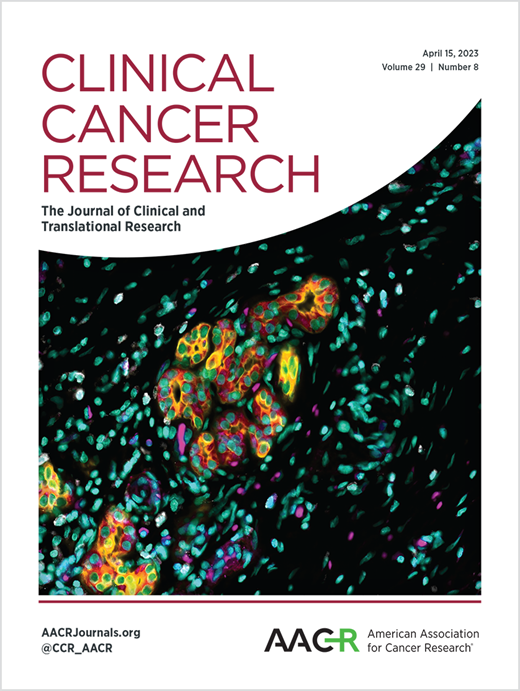 Clinical Cancer Research Cover Image for Volume 29, Issue 8