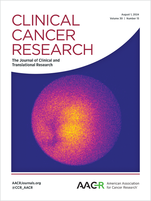 Clinical Cancer Research Cover Image for Volume 30, Issue 15