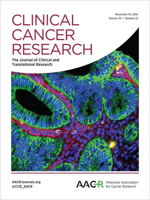 Clinical Cancer Research Cover Image for Volume 30, Issue 22